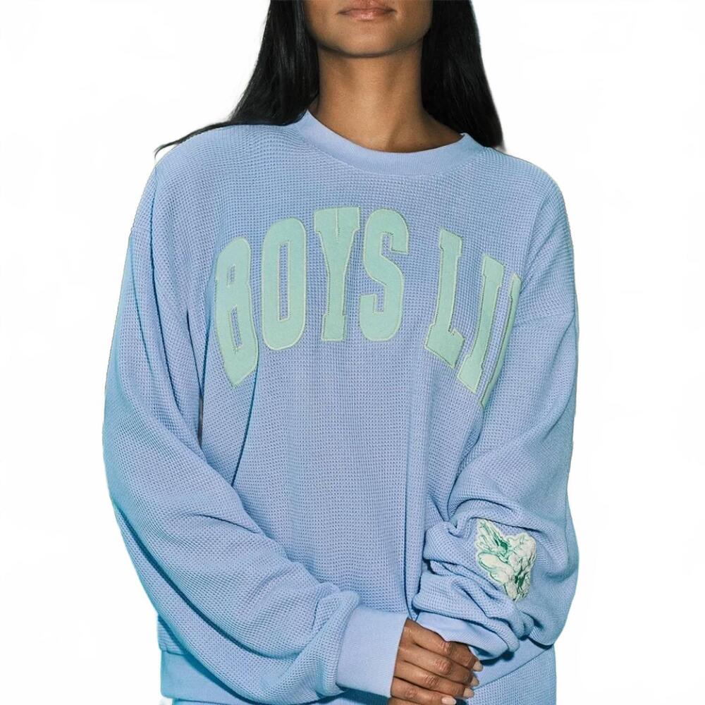 NEW BOYS LIE razzle dazzle kara crewneck sweater in lilac